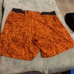 REI Co-op Women’s Running Shorts Large Orange Trail Print Lightweight